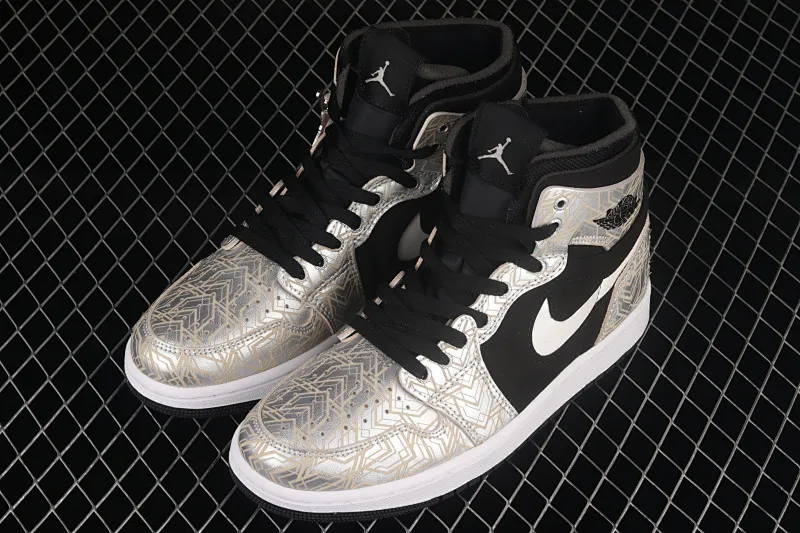 All Categories Air Jordan Jordan Series Basketball Shoes Air Jordan 1 High Air Jordan 1 Zoom CMFT AJ1 Joe 1 Black Gold White Swoosh Basketball Shoes DQ0659-800